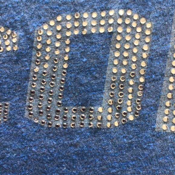 INDIANAPOLIS COLTS NFL RHINESTONE V NECK LOGO TEE SHIRT SMALL - Picture 10 of 15